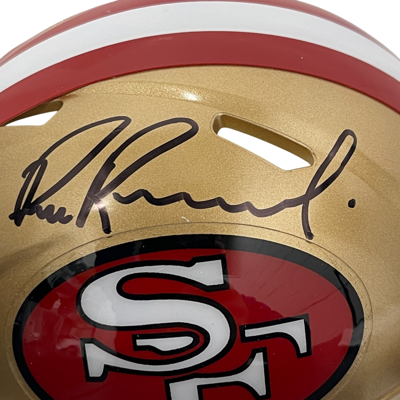 Bill Romanowski Signed San Francisco 49ers TB Mini Helmet Beckett Wit BAS COA