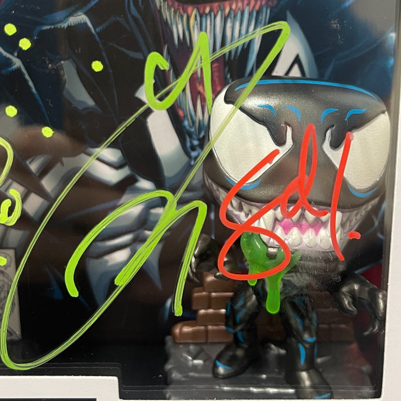 Tom Hardy Signed Venom Funko Pop Comic #10 w Sam De La Rosa Sketch BAS JSA COA C