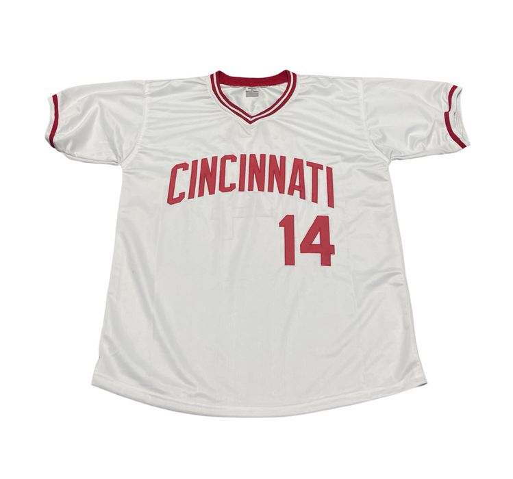 Pete Rose Signed Autographed Cincinnati Reds Custom Jersey JSA COA