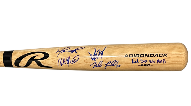 Ortiz Ramirez Lowell Pearce Signed Rawlings Bat w Red Sox MVPs Beckett W BAS COA