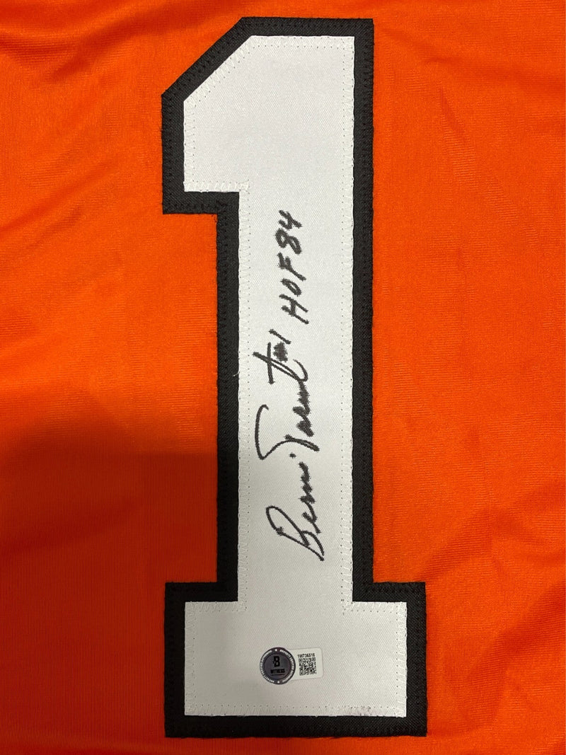 Bernie Parent Signed Philadelphia Flyers Custom Jersey HOF 84 Beckett W BAS COA