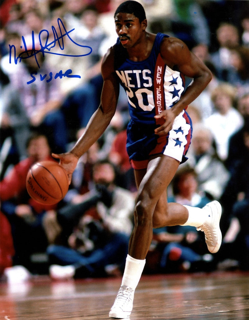 Micheal Ray Richardson Signed New Jersey Nets 8x10 Photo w/ Sugar LSCM COA