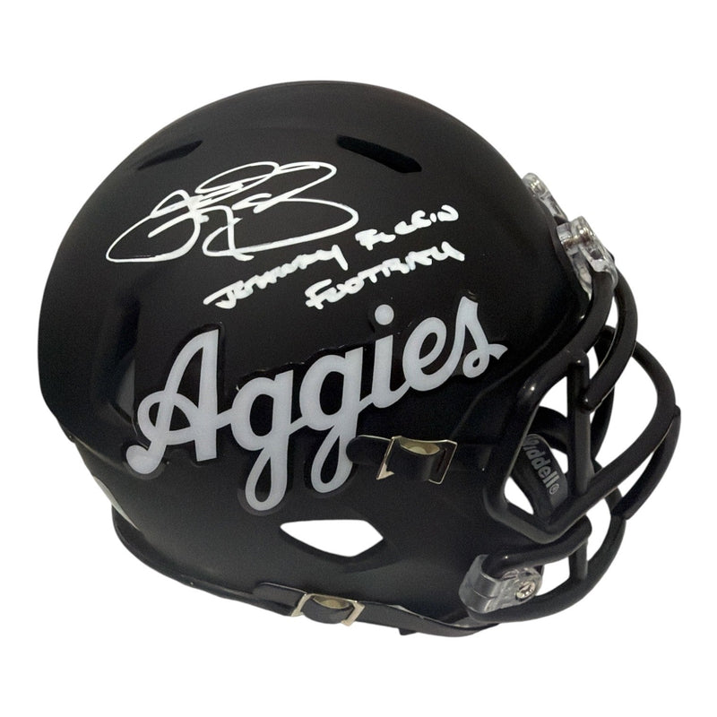 Johnny Manziel Signed Texas A&M Mini Helmet w/ Johnny F**kin Football JSA W COA