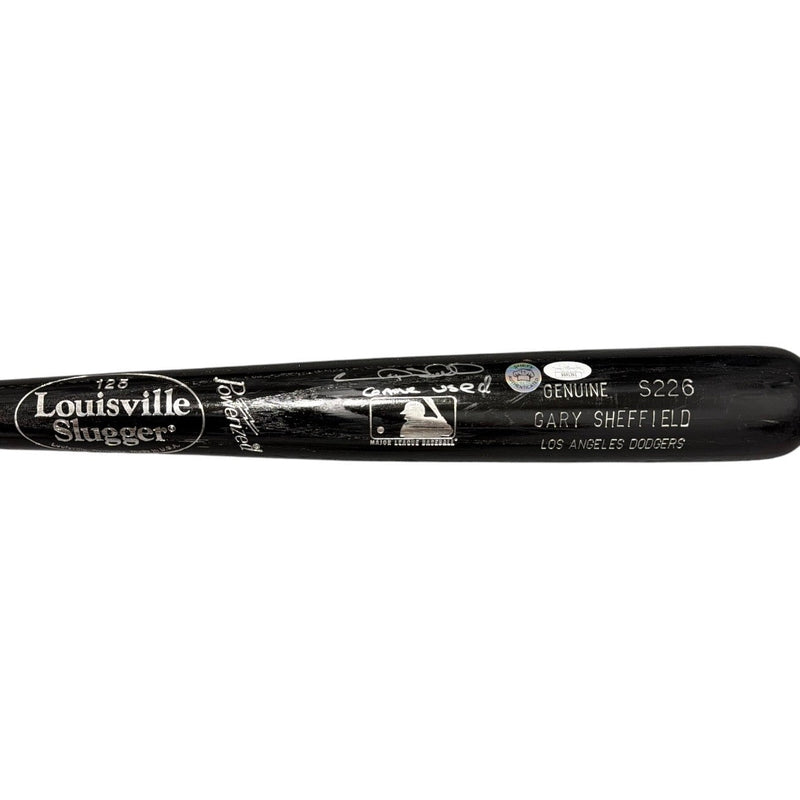 Gary Sheffield Signed Game Used Louisville Slugger Black Bat JSA COA Dodgers B