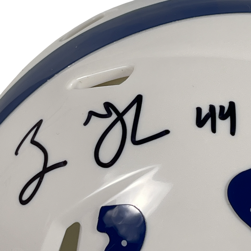 Zaire Franklin Signed Colts Speed Mini Helmet Beckett Witness BAS COA
