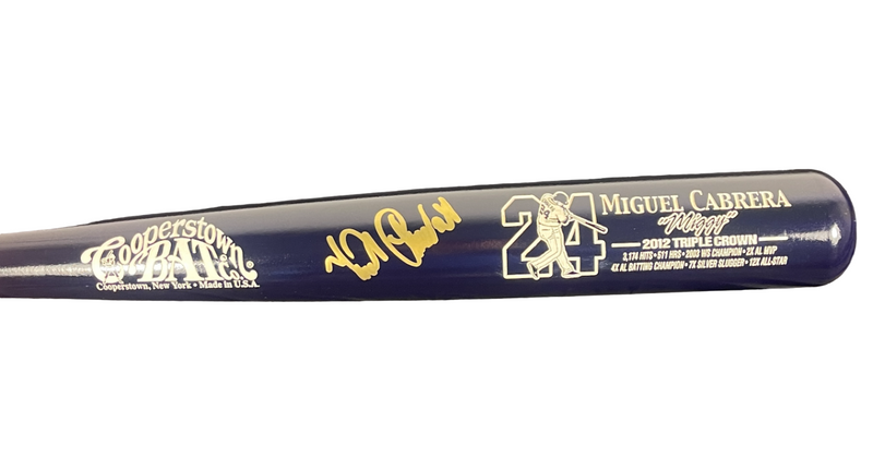 Miguel Cabrera Signed Auto LE Cooperstown Bat Beckett Witness BAS COA Tigers