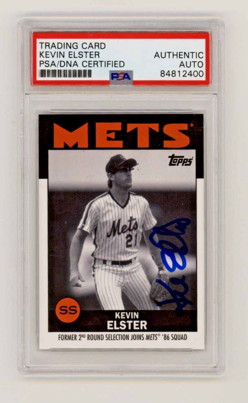 Kevin Elster 2021 Topps Once Upon a Time in Queens B/W #7 Signed PSA Auto Mets
