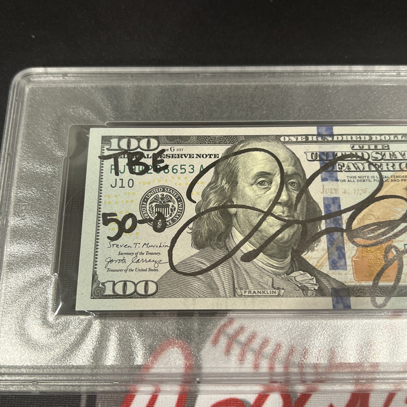 Floyd Mayweather Jr Signed $100 Bill US Currency x4 Inscriptions PSA 10 Auto F