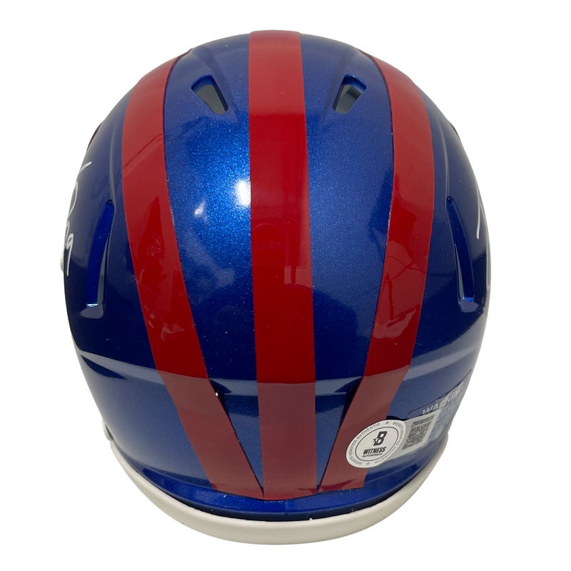 Tyrone Tracy Jr Signed Giants ALT 2024 Mini Helmet Beckett Witness BAS COA