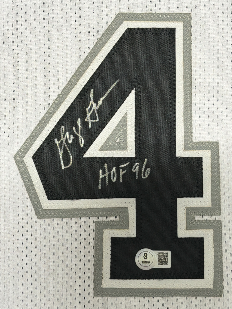 George Gervin Signed San Antonio Spurs Custom Jersey w/ HOF 96 Beckett W BAS COA