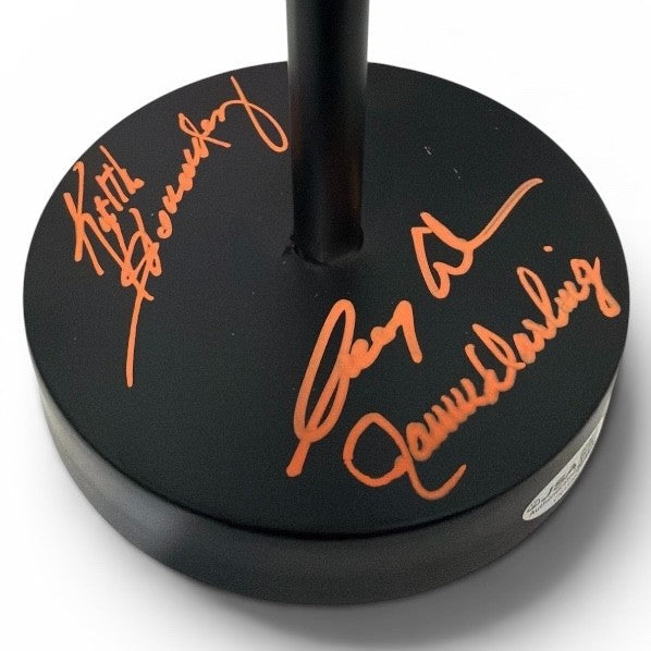 Gary Cohen Keith Hernandez Ron Darling Signed Microphone JSA COA New York Mets