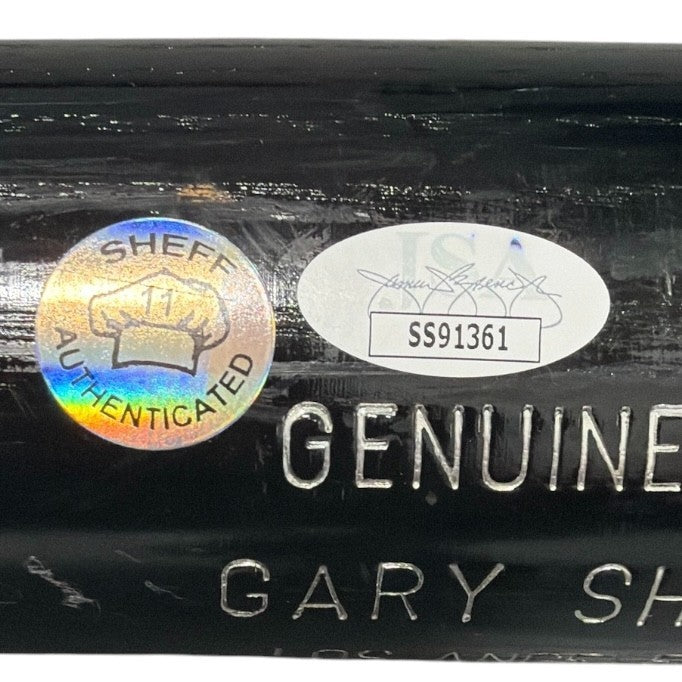 Gary Sheffield Signed Game Used Louisville Slugger Black Bat JSA COA Dodgers B