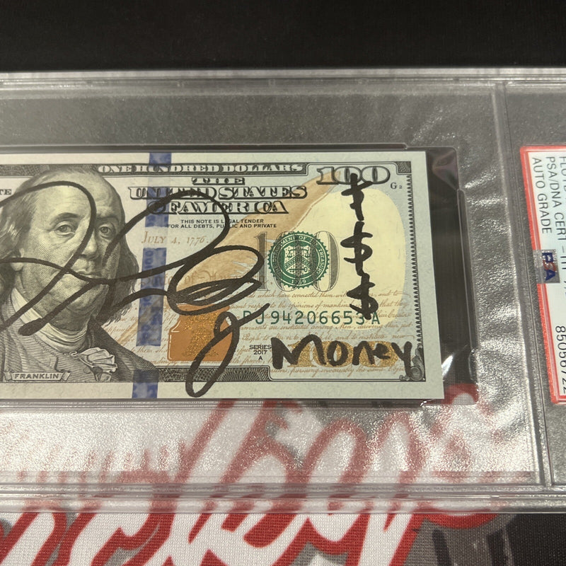 Floyd Mayweather Jr Signed $100 Bill US Currency x4 Inscriptions PSA 10 Auto F