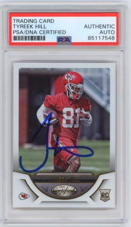 Tyreek Hill 2016 Panini Certified #184 Rookie RC 467/999 Signed Auto PSA DNA