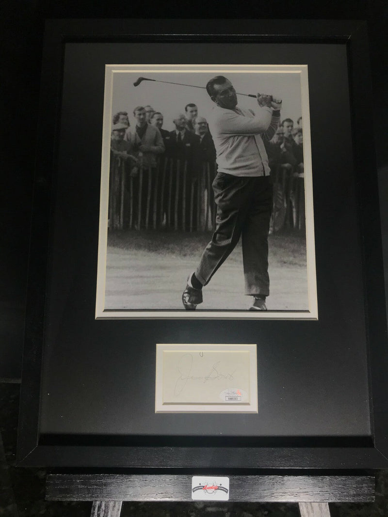 Julius Boros Signed Autographed 12x16 Framed Photo & Cut JSA COA