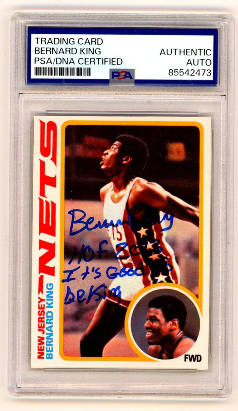 Bernard King 1978-79 Topps Basketball #75 RC Signed / 2 Insc. Auto PSA DNA