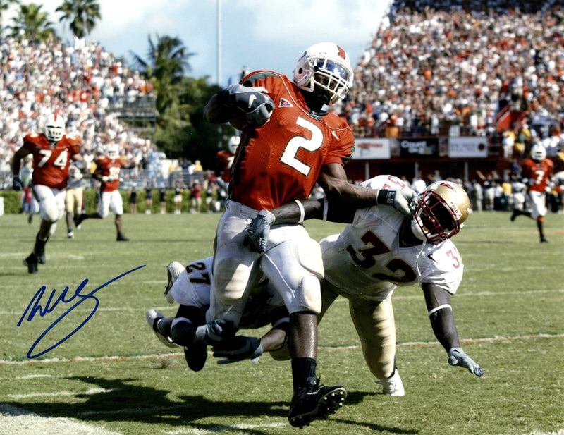 Willis McGahee Signed Autographed Miami Hurricanes 8x10 Photo LSCM COA #3