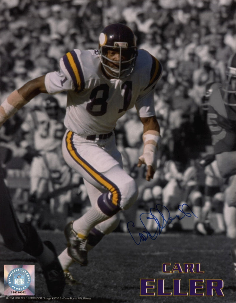 Carl Eller Signed Autographed Minnesota Vikings 8x10 Photo LSCM COA