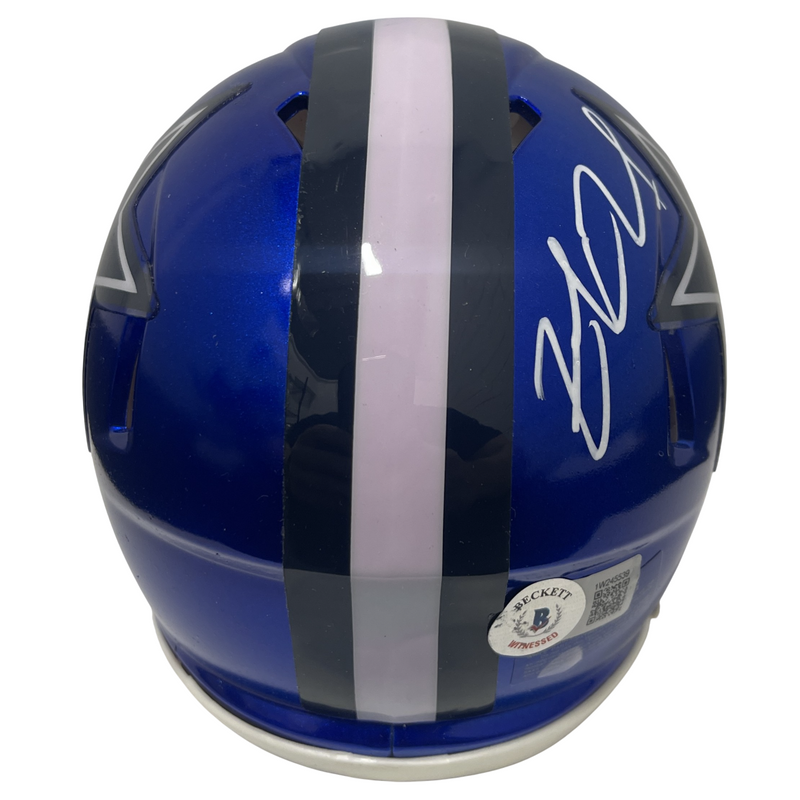 Zack Martin Signed Dallas Cowboys Flash Mini Helmet Beckett Witness BAS COA