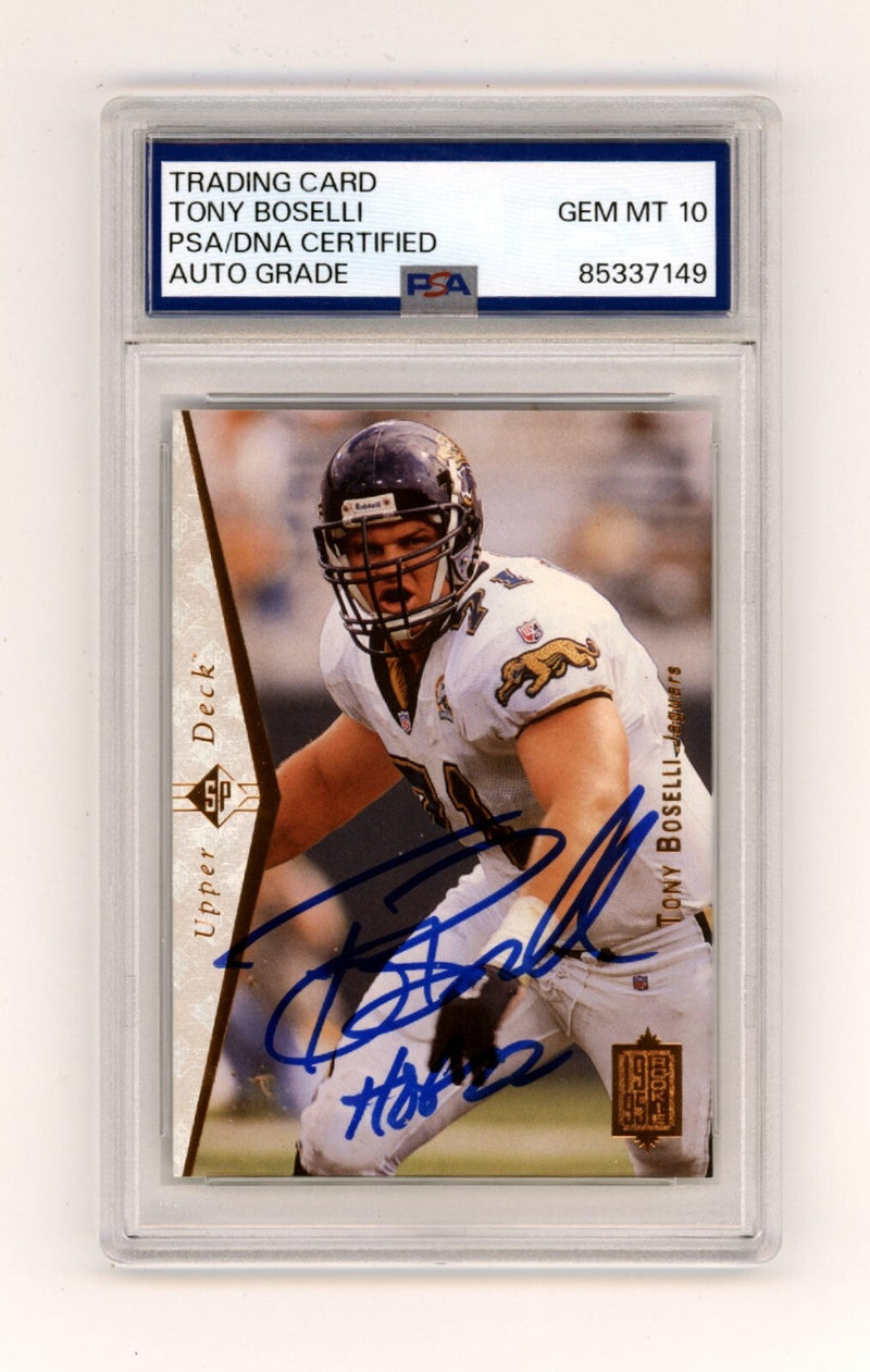 Tony Boselli 1995 Upper Deck SP #147 Signed Rookie RC w/ HOF 22 PSA 10 Auto