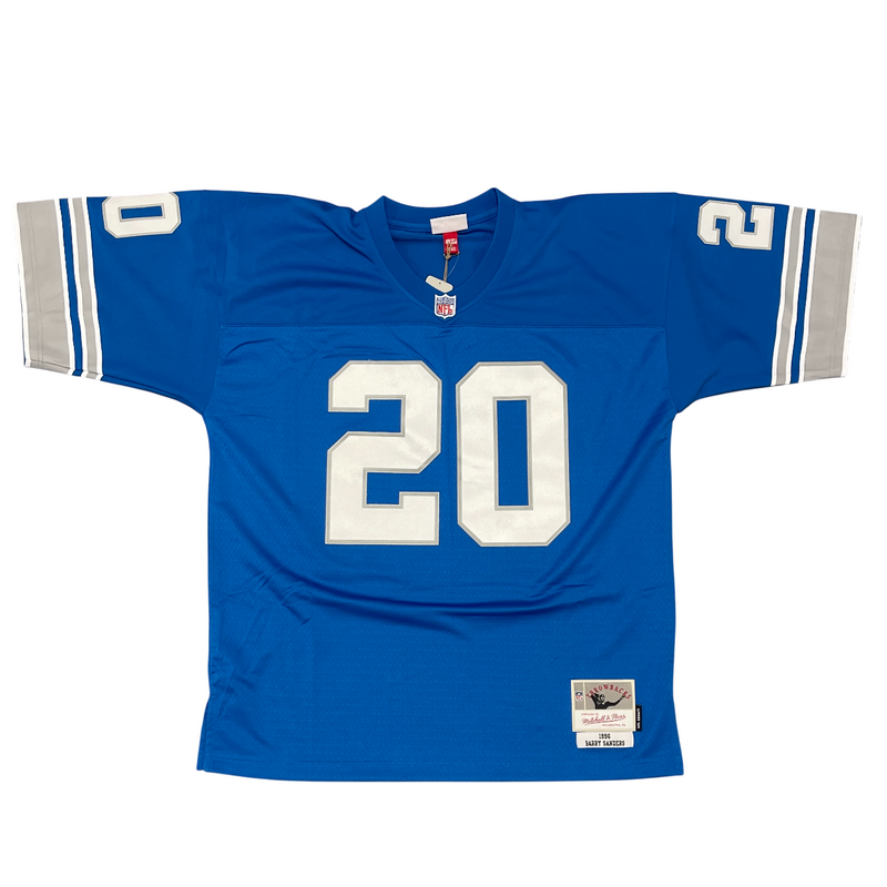 Barry Sanders Signed Detroit Lions Mitchell & Ness M&N Jersey BAS COA + SCHWARTZ