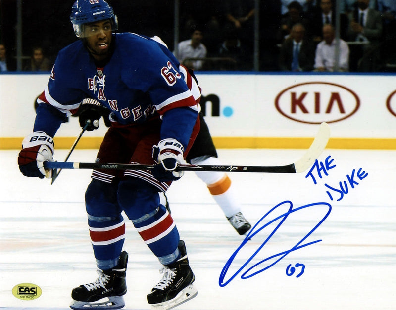 Anthony Duclair Signed New York Rangers 8x10 Photo w/ The Duke CAS COA