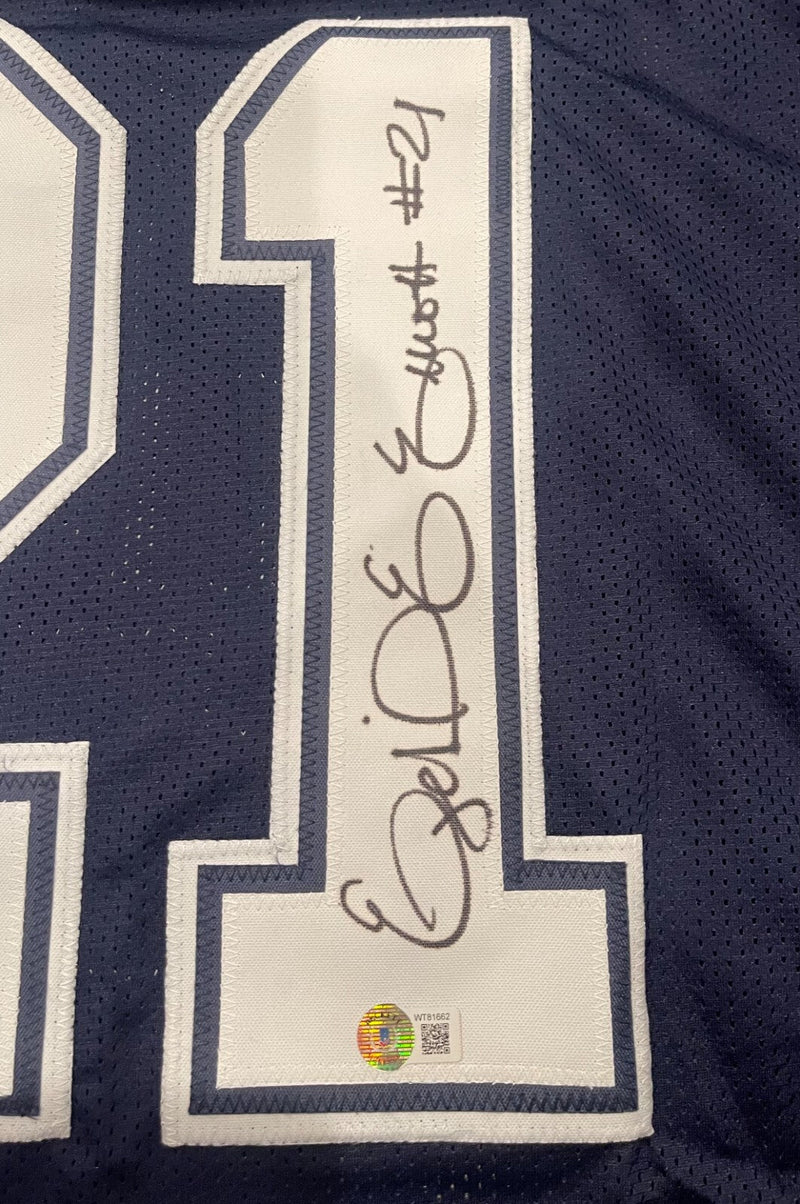 Ezekiel Elliott Signed Dallas Cowboys Custom Jersey Beckett Witness BAS COA