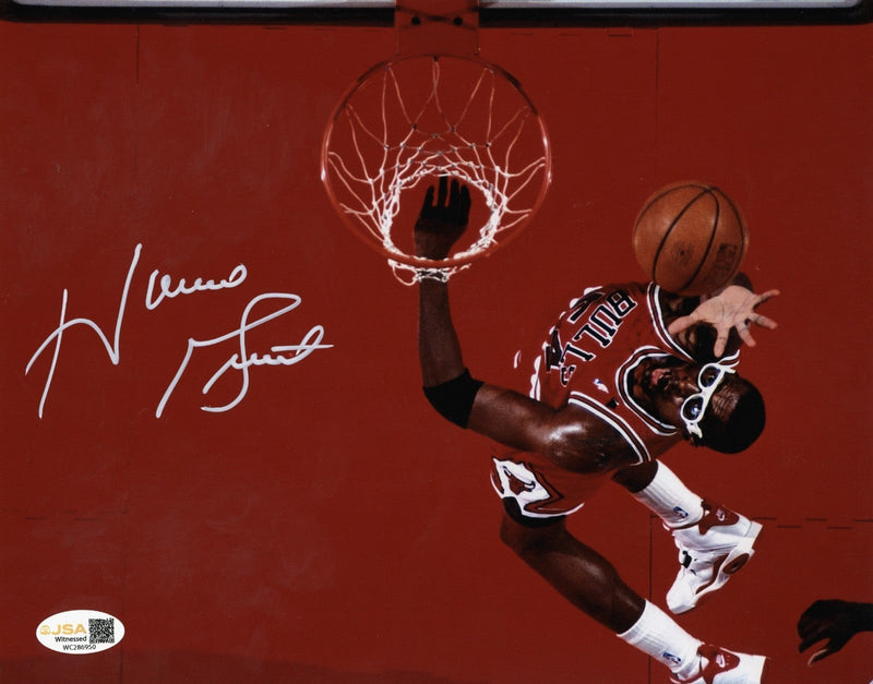 Horace Grant Signed Autographed Chicago Bulls 8x10 Photo JSA WITNESS COA #1
