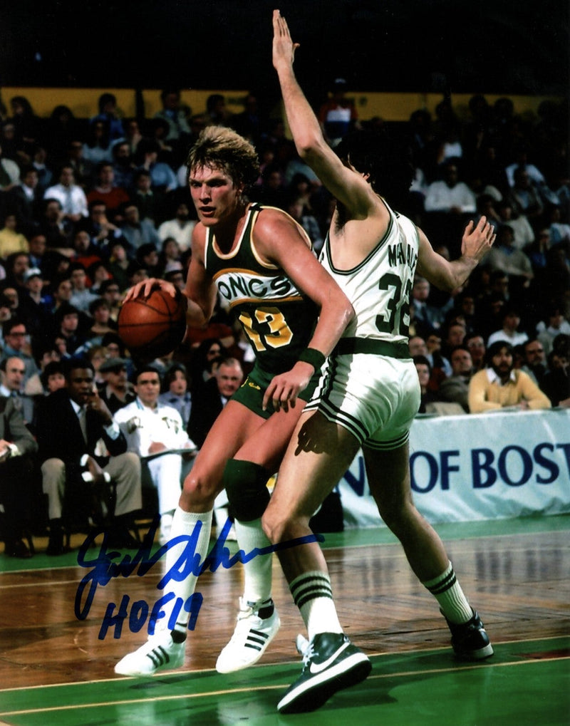 Jack Sikma Signed Seattle Supersonics 8x10 Photo w/ HOF 19 LSCM COA