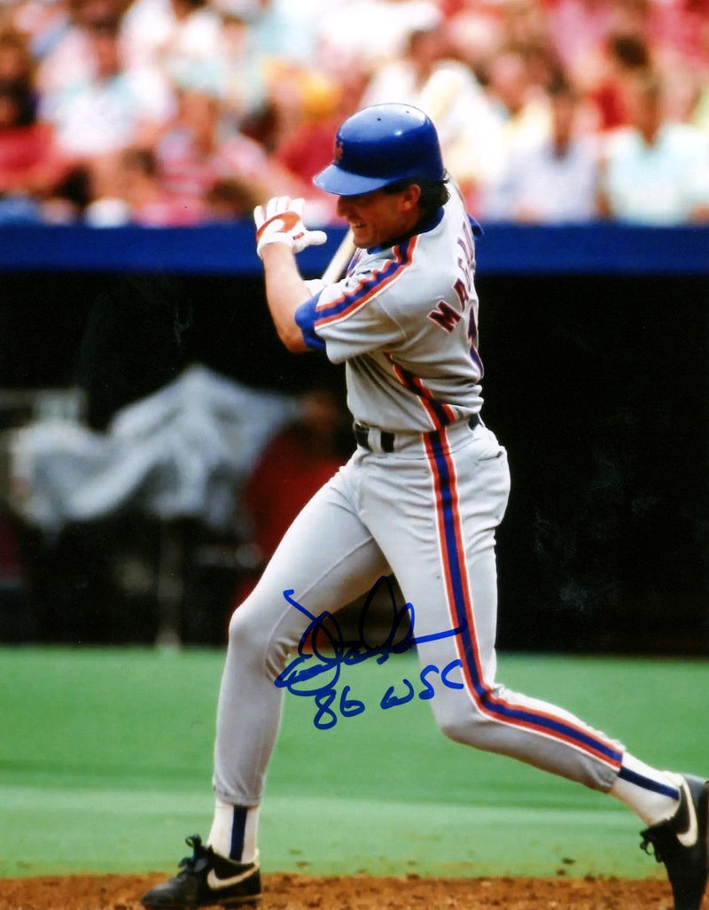 Dave Magadan Signed Autographed New York Mets 8x10 Photo w/ 86 WSC LSCM COA