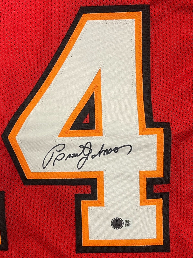 Brad Johnson Signed Tampa Bay Buccaneers Custom Jersey Beckett Wit BAS COA