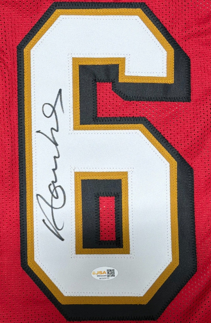 Merton Hanks Signed Autographed San Francisco 49ers Custom Jersey JSA Wit. COA