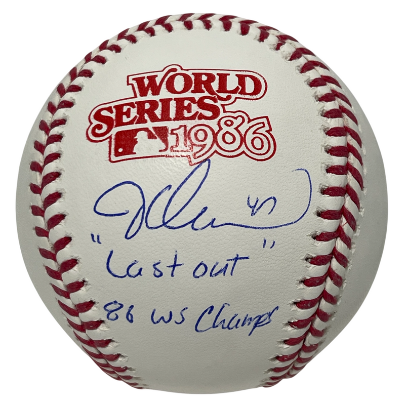 Jesse Orosco Signed 1986 World Series ROMLB Baseball w/ 2 Ins JSA COA Mets