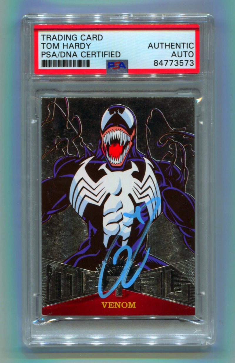 Tom Hardy 2017 Fleer Ultra Metal Spider-Man MM23 Venom Signed Auto PSA Authentic
