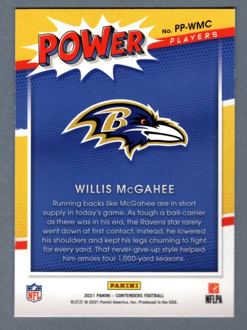 Willis McGahee Signed 2021 Panini Contenders #PP-WMC Power Players LSCM COA