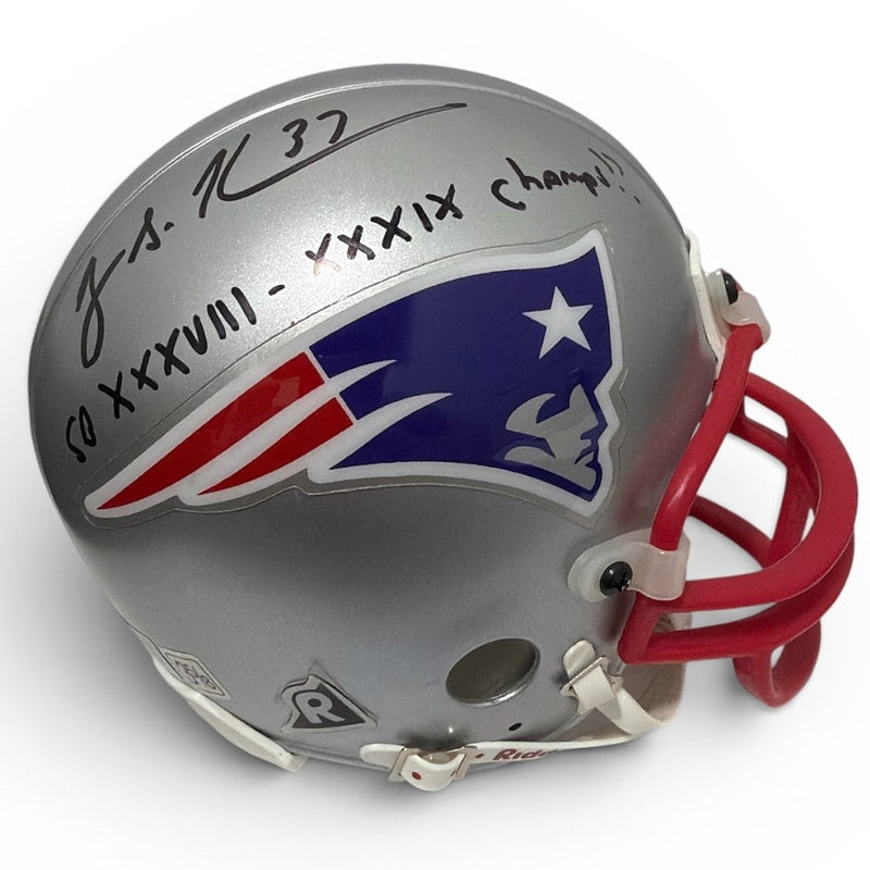 Rodney Harrison Signed Patriots VSR4 Mini Helmet w/ SB Champs Beckett W BAS COA