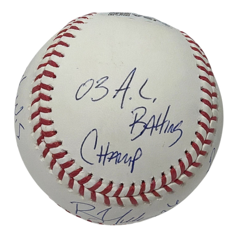 Bill Mueller Signed Autographed ROMLB Baseball w/ 4 Insc JSA COA Red Sox