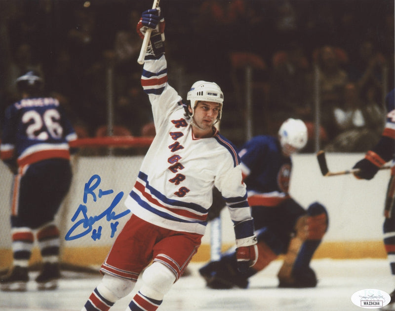 Ron Greschner Signed Autographed New York Rangers 8x10 Photo JSA COA #3