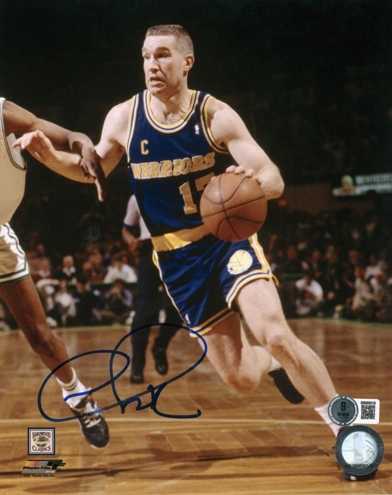 Chris Mullin Signed Golden State Warriors 8x10 Photo Beckett Wit BAS COA #1