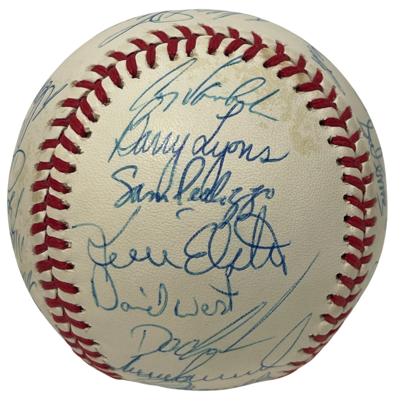 1989 New York Mets Team Signed Autograph ONL National League Baseball JSA LOA C