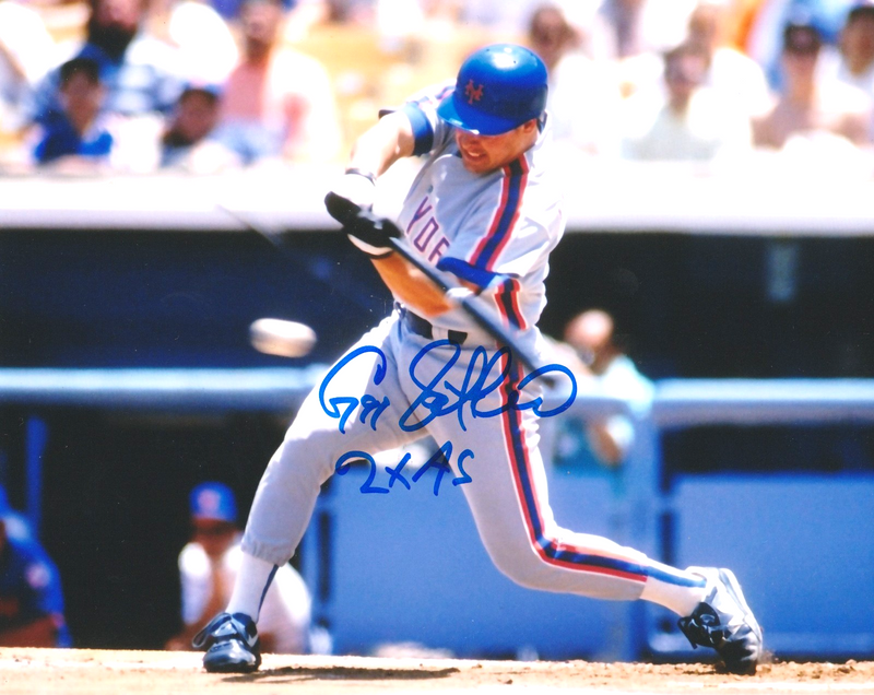 Gregg Jefferies Signed Autographed New York Mets 8x10 Photo w/ 2x AS LSCM COA
