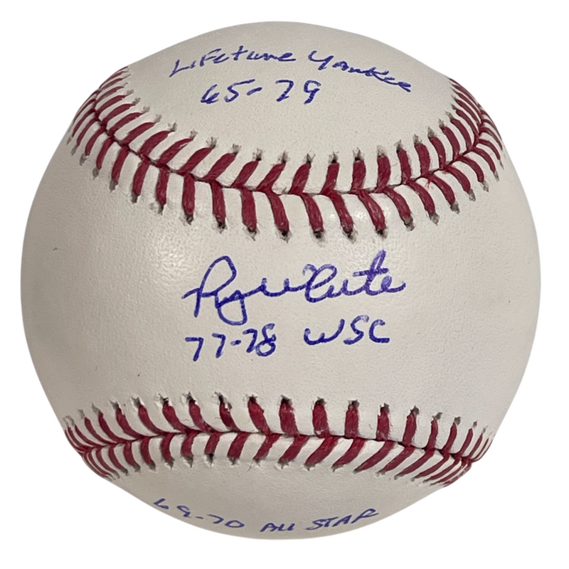 Roy White Signed Autographed ROMLB Baseball w/ 3 Ins Beckett BAS COA Yankee