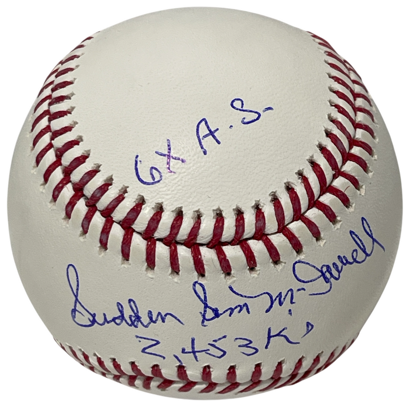 Sam McDowell Signed ROMLB Baseball w/ 4 Insc Beckett Witness BAS COA Cleveland
