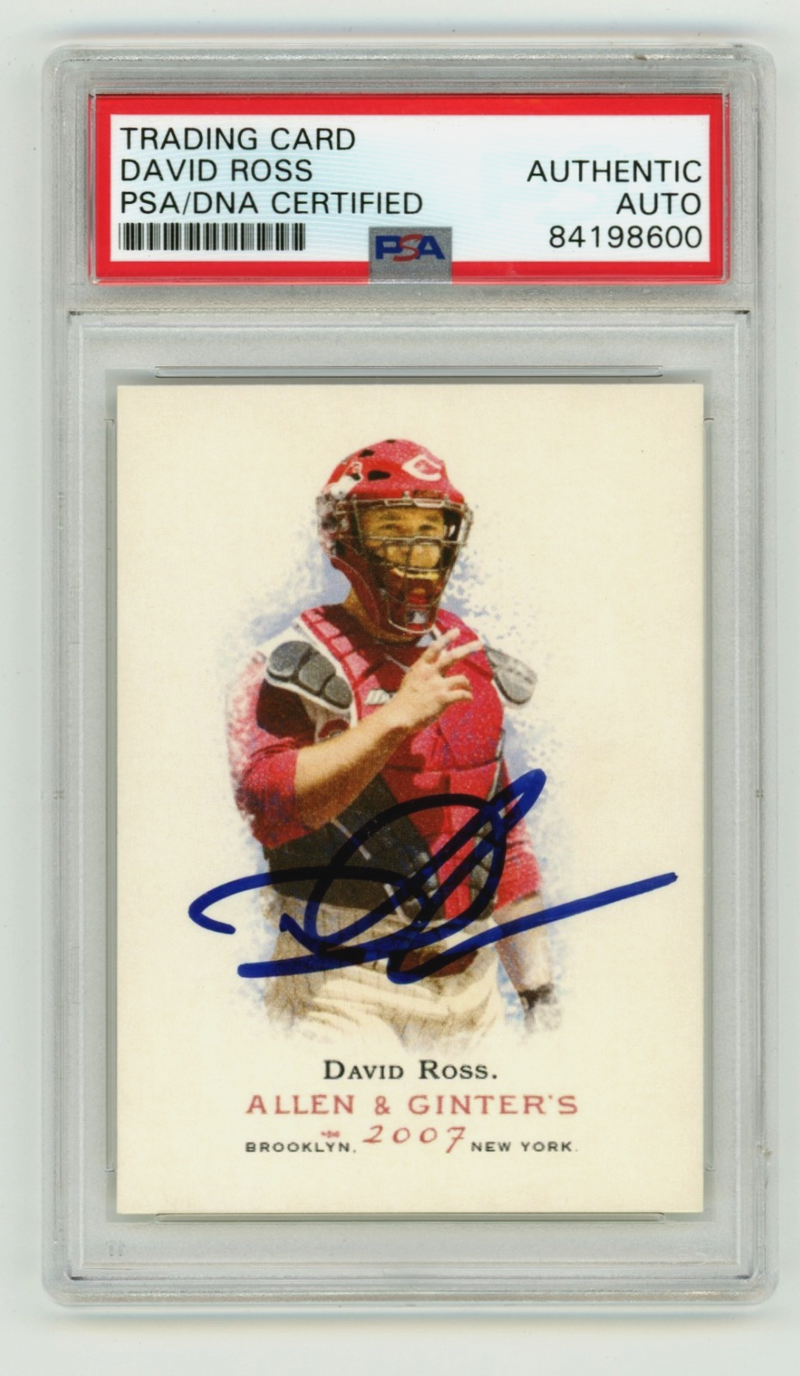 David Ross 2007 Topps Allen & Ginter Signed Auto PSA Authentic Auto Reds