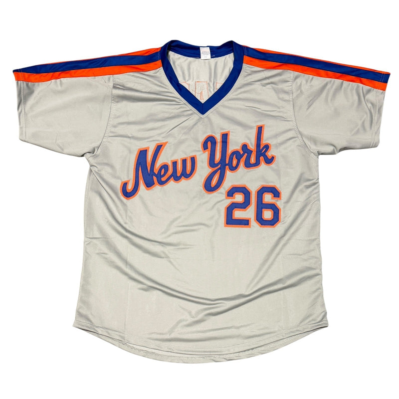 Terry Leach Signed New York Mets Custom Jersey w/ 86 WSC JSA Witness COA