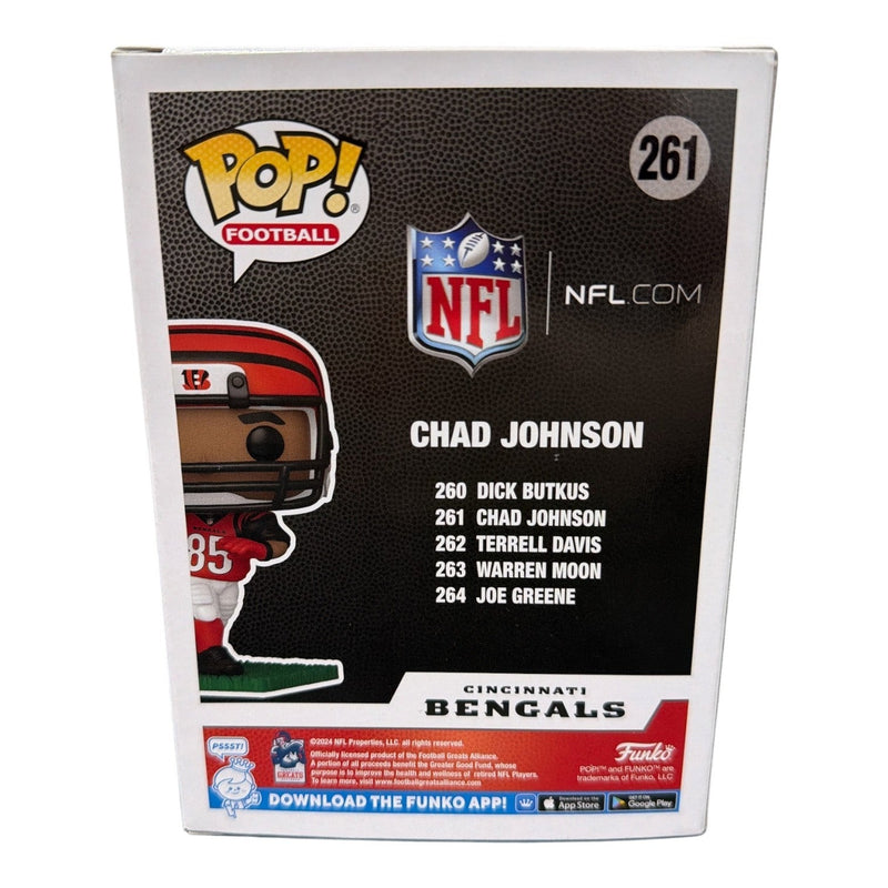 Chad Johnson Signed Cincinnati Bengals NFL Funko Pop 261 JSA Witness COA