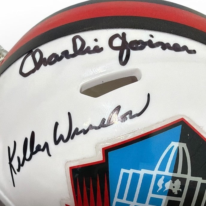 NFL Hall of Fame Multi Signed HOF Logo Mini Helmet w/ 15 Autos Beckett W BAS COA