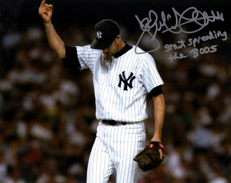 Jack McDowell Signed NY Yankees 8x10 Photo w/ Start Spreading the Boos LSCM COA