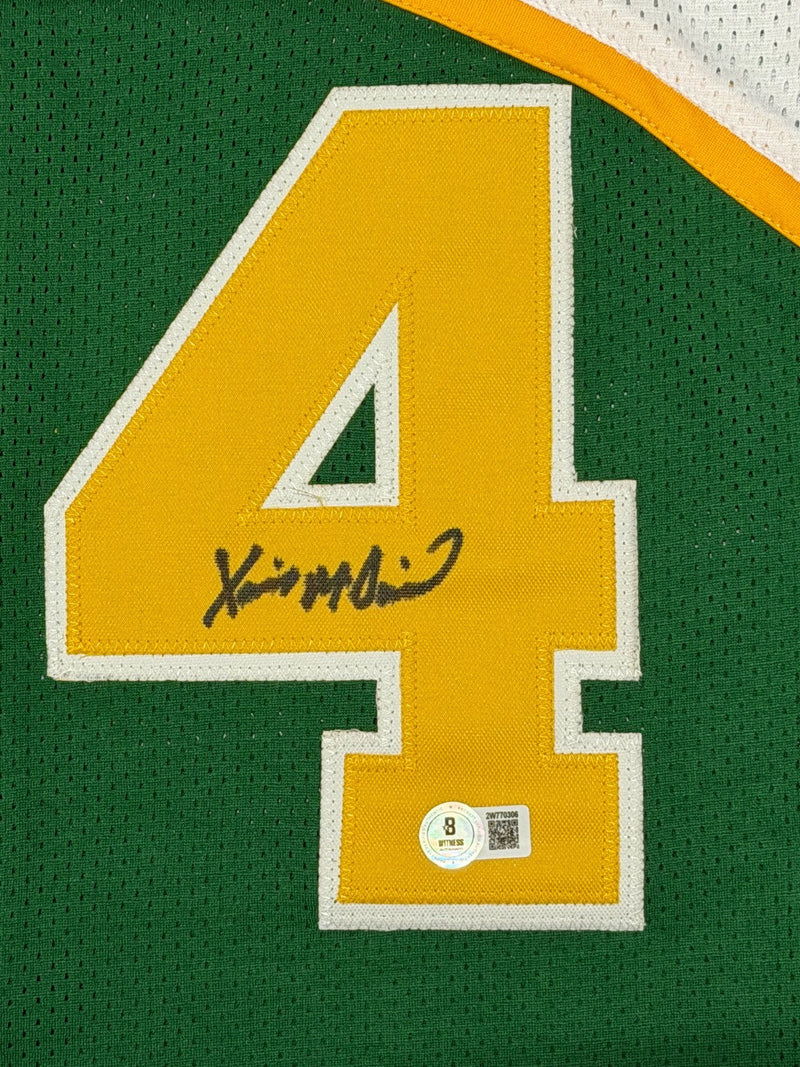 Xavier McDaniel Signed Seattle Sonics Custom Jersey Beckett Witness BAS COA