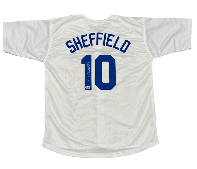 Gary Sheffield Signed Los Angeles Dodgers Custom Jersey Beckett Witness BAS COA